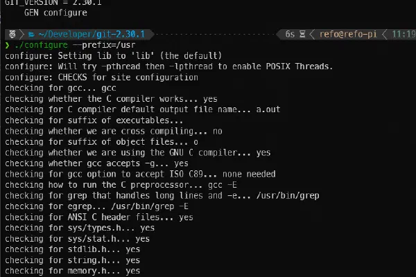 라즈베리 파이 Git 최신 버전 설치