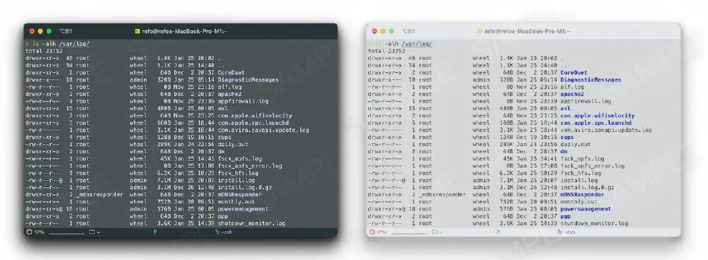 Dark mode terminal captured image inverted to light HSL