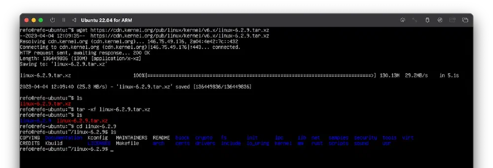 Download the latest stable version of linux kernel
