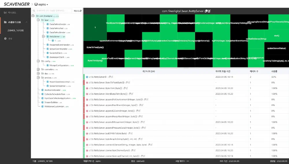 Scavenger 실행 사진