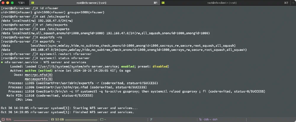 Modify server option and restart