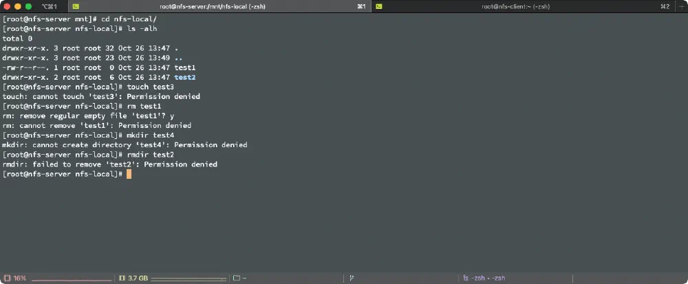 Create/remove the file and directory