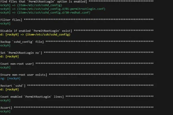 root 계정 SSH 접속 제한 설정하는 Ansible Playbook 작성하기